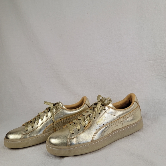 PUMA 50th Anniversary Golden Suede Metallic Leather Sneaker 1968 Women's Size 6 - Picture 4 of 14